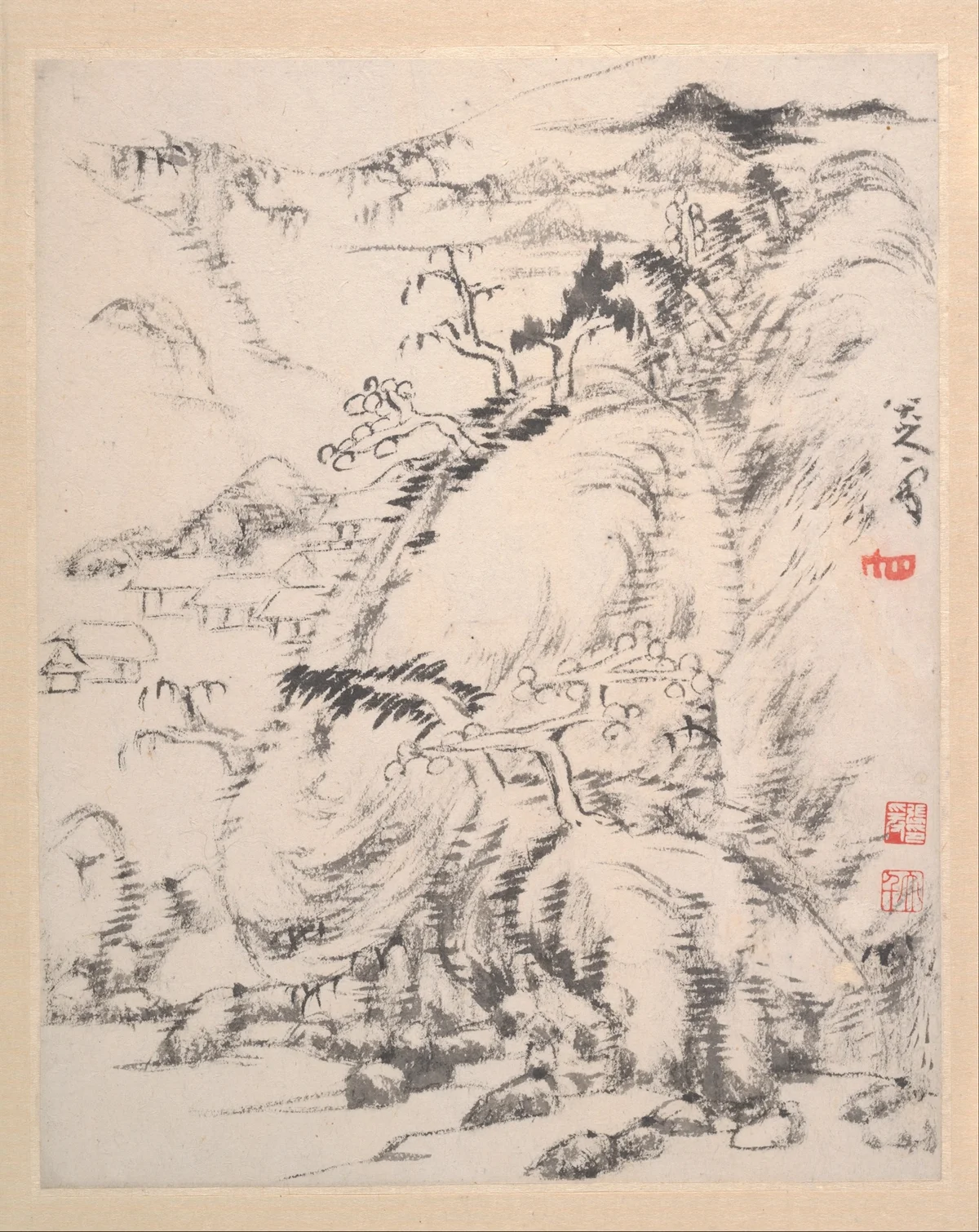 独立寒秋图