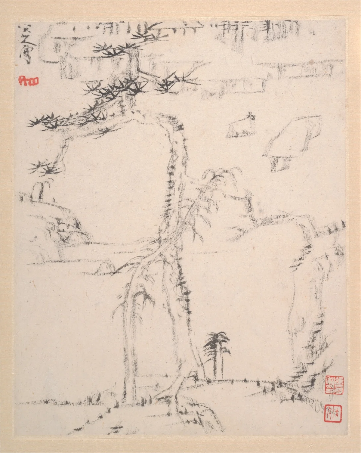 枯木鱼鸟图